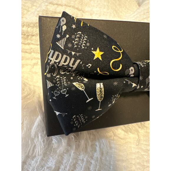 Midnight bow ties New Year’s Eve party wear NWT holiday Chritmas gift - Picture 3 of 6